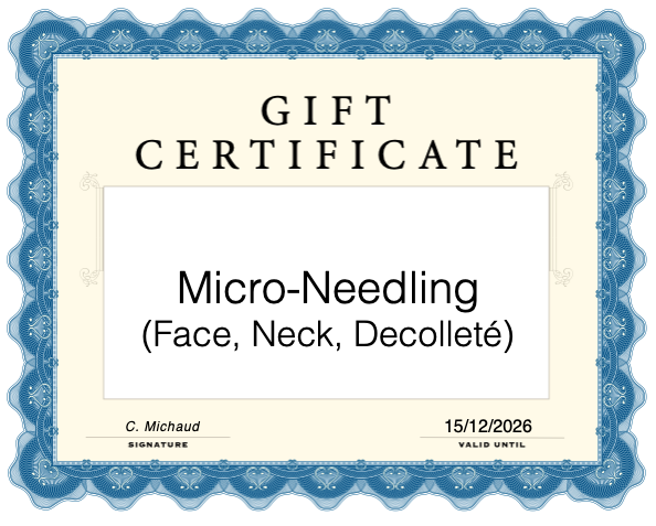Micro - Needling Gift Certificate ( Face, Neck & Decolleté )