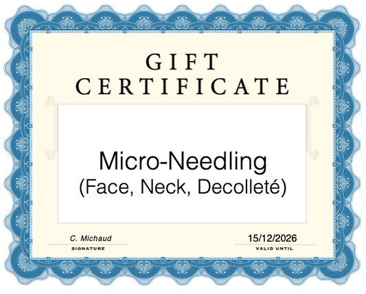 Micro - Needling Gift Certificate ( Face, Neck & Decolleté )